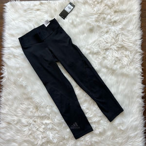 Adidas Womens Compression Pants Black Stretch ASK SPR TIG 34 Activewear 2XS New